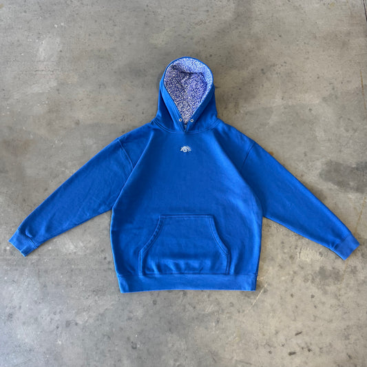 BLUE FLORAL HOODIE