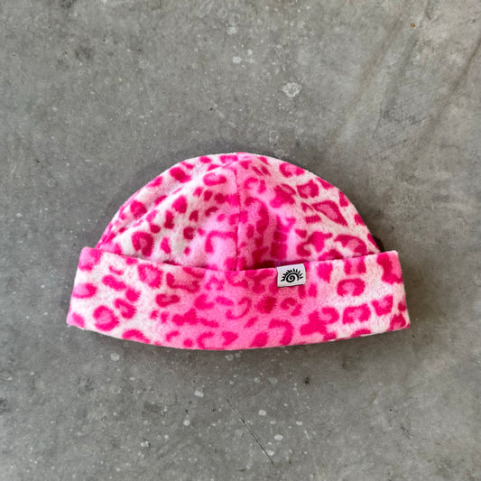 PINK CHEETAH BEANIE