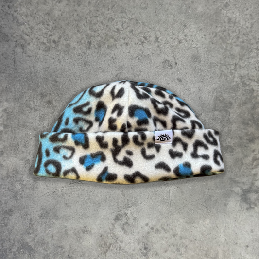 BLUE CHEETAH BEANIE
