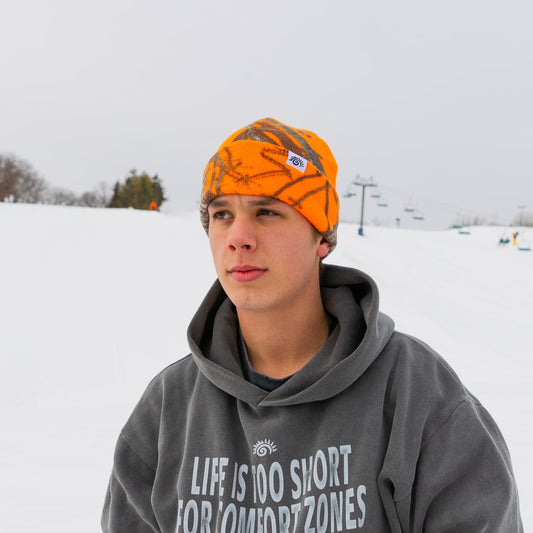 ORANGE CAMO BEANIE